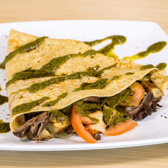 Beef Chimichurri Crêpe.